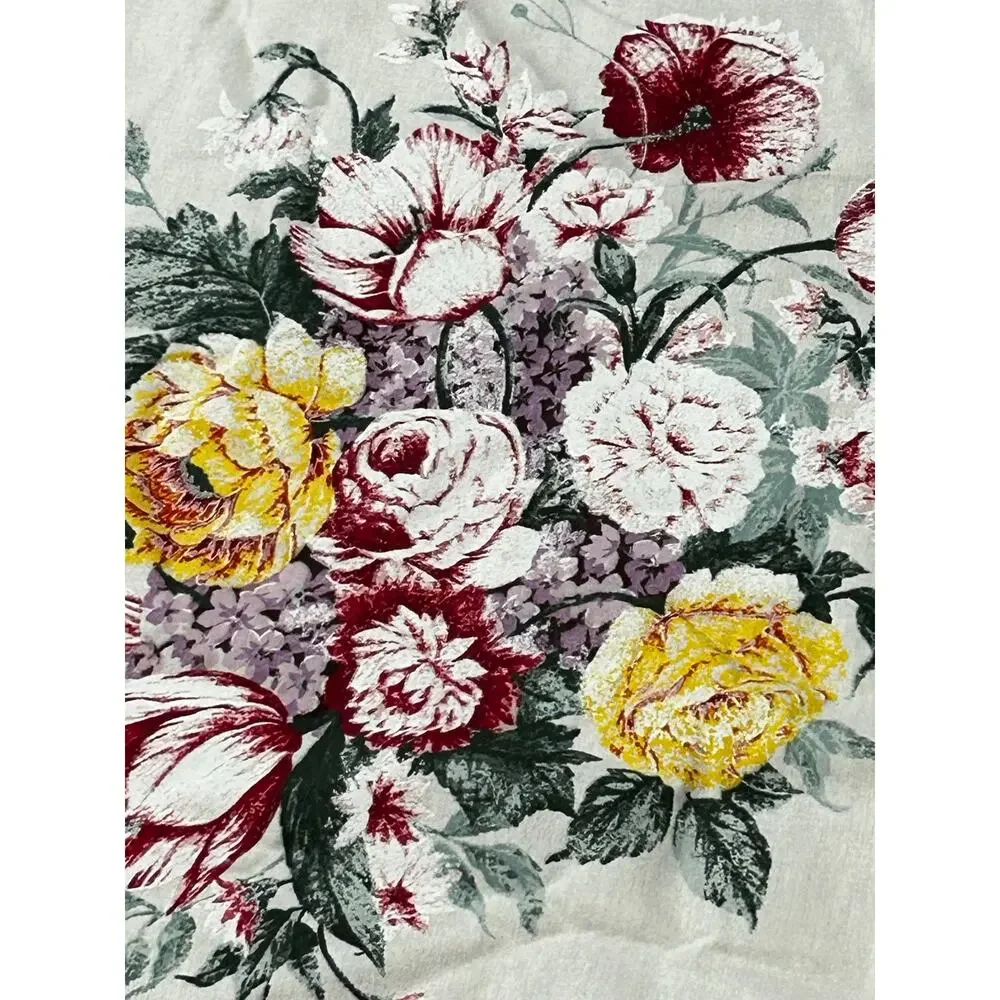 Vintage The Vermont Country Store Portuguese Cotton Floral Tablecloth